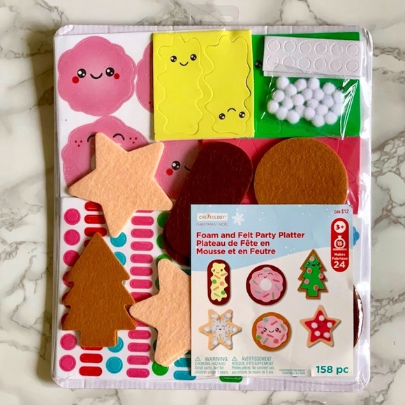 Foam and Felt Party Platter Craft (NEW) - Picture 1 of 3